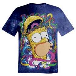 Мужская футболка 3D In Homer's head - PrintSalon