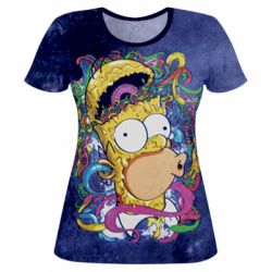Женская футболка 3D In Homer's head - PrintSalon