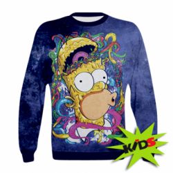 Детский 3D свитшот In Homer's head - PrintSalon