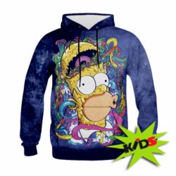 Дитяче 3D худі In Homer's head