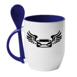 Чашка с ложкой Infiniti wings - PrintSalon