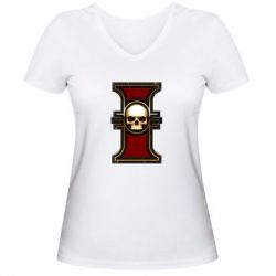 Жіноча футболка з V-подібним вирізом інквізиція warhammer - PrintSalon