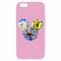 Чехол для iPhone 6 Plus/6S Plus Inner world flowers mickey mouse - PrintSalon