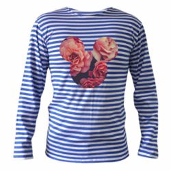 Тельняшка с длинным рукавом Inner world flowers mickey mouse-PrintSalon Тельняшка с длинным рукавом Inner world flowers mickey mouse