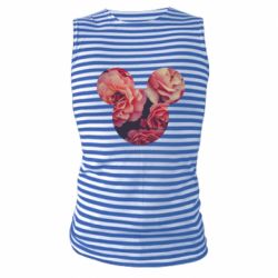 Майка-тельняшка Inner world flowers mickey mouse-PrintSalon Майка-тельняшка Inner world flowers mickey mouse