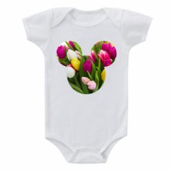 Детский бодик Inner world flowers mickey mouse - PrintSalon