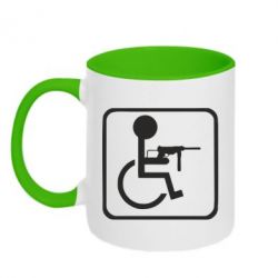 Чашка двокольорова Інвалід з MP40