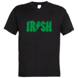 Мужская футболка  с V-образным вырезом Irish AC/DC-PrintSalon Мужская футболка  с V-образным вырезом Irish AC/DC