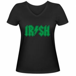 Жіноча футболка з V-подібним вирізом Irish AC/DC