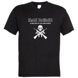 Мужская футболка  с V-образным вырезом Iron Maiden - PrintSalon
