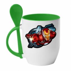 Чашка з ложкою Iron Man and Avengers - PrintSalon