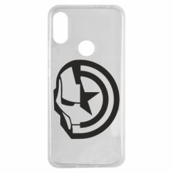 Чехол для Xiaomi Redmi Note 7 Iron Man and Captain America