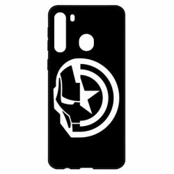 Чехол для Samsung A21 Iron Man and Captain America
