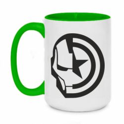Чашка двухцветная 420ml Iron Man and Captain America