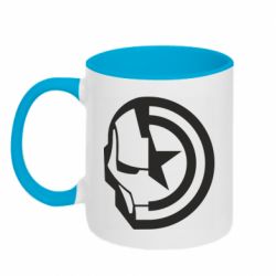 Чашка двокольорова Iron Man and Captain America - PrintSalon