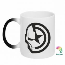 Чашка-хамелеон Iron Man and Captain America