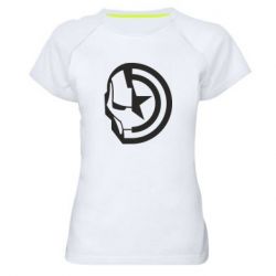 Жіноча футболка для спорту Iron Man and Captain America - PrintSalon