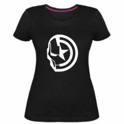 Жіноча преміум футболка Iron Man and Captain America - PrintSalon