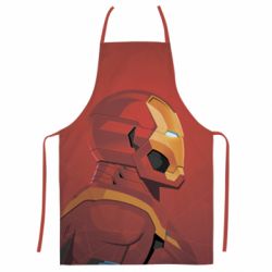 Фартух з 3D принтом Iron Man and red background - PrintSalon