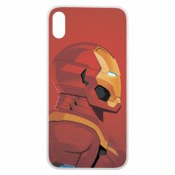 Чохол для iPhone Xs Max Iron Man and red background - PrintSalon