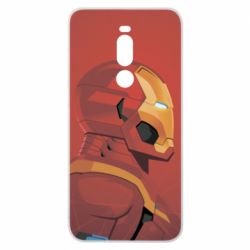 Чохол для Meizu Note 8 Iron Man and red background - PrintSalon