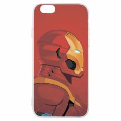 Чохол для iPhone 6/6S Iron Man and red background - PrintSalon