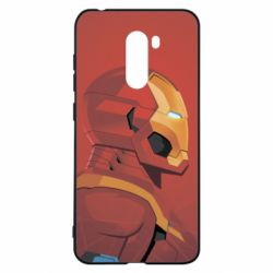 Чохол для Xiaomi Pocophone F1 Iron Man and red background - PrintSalon