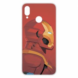 Чохол для Huawei P Smart Plus 2018 Iron Man and red background - PrintSalon
