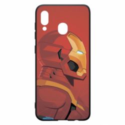 Чохол для Samsung A30 Iron Man and red background - PrintSalon