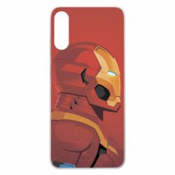 Чохол для Samsung A70 Iron Man and red background - PrintSalon