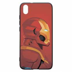 Чохол для Xiaomi Redmi 7A Iron Man and red background - PrintSalon