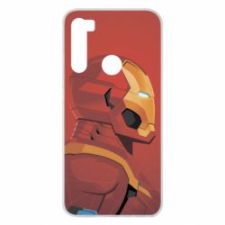 Чохол для Xiaomi Redmi Note 8 Iron Man and red background - PrintSalon