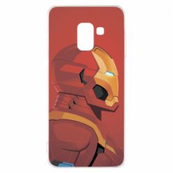 Чохол для Samsung A8 2018 Iron Man and red background - PrintSalon