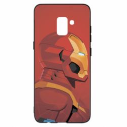 Чехол для Samsung A8+ 2018 Iron Man and red background