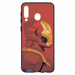 Чохол для Samsung M30 Iron Man and red background - PrintSalon