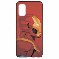 Чехол для Samsung A41 Iron Man and red background