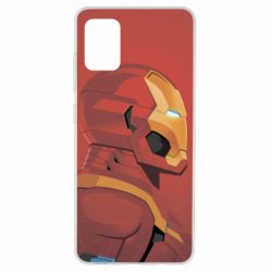 Чохол для Samsung A51 Iron Man and red background