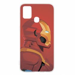 Чохол для Samsung M31 Iron Man and red background - PrintSalon