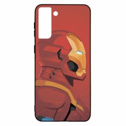 Чохол для Samsung S21+ Iron Man and red background