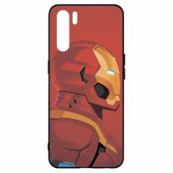 Чохол для Oppo A91 / Reno3Iron Man and red background - PrintSalon