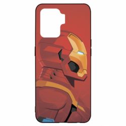 Чохол для Oppo Reno 5 Lite Iron Man and red background - PrintSalon