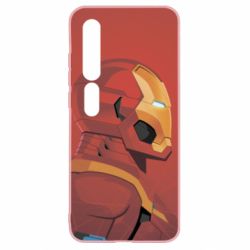 Чохол для Xiaomi Mi10 / 10 Pro Iron Man and red background - PrintSalon