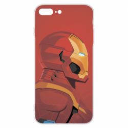 Чохол для iPhone 8 Plus Iron Man and red background - PrintSalon