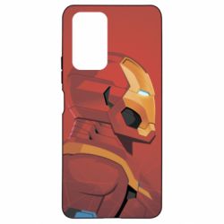 Чохол для Xiaomi Redmi Note 10 Pro Iron Man and red background