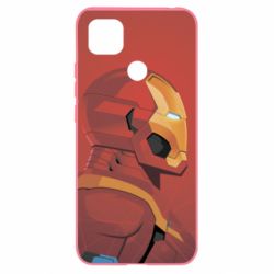 Чохол для Xiaomi Redmi 9c Iron Man and red background - PrintSalon