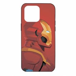 Чохол для iPhone 14 Pro Max Iron Man and red background - PrintSalon