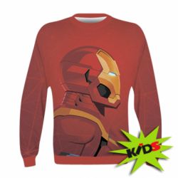 Дитячий 3D світшот Iron Man and red background - PrintSalon
