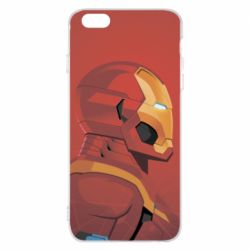 Чохол для iPhone 6 Plus/6S Plus Iron Man and red background - PrintSalon