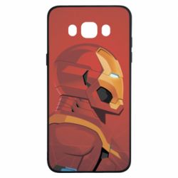 Чохол для Samsung J7 2016 Iron Man and red background - PrintSalon
