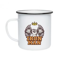 Кружка емальована Iron man and sports - PrintSalon